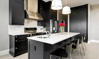 廚房里的黑色時尚 品位現代設計的專業(yè)之道